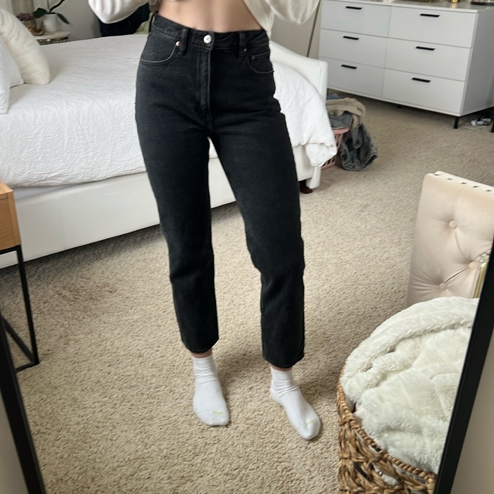 Abercrombie The Ankle Straight Ultra High Rise Curve Love Jeans